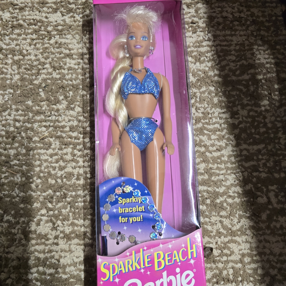 Mattel Sparkle Beach Barbie in Shimmering Blue